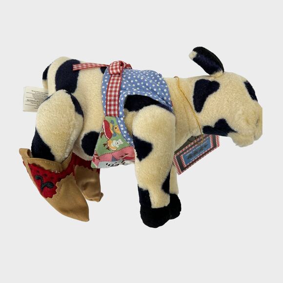 Muffy VanderBear Plush Patti The Cow 9" Skip To My LuLu Square Dancing Boots VTG - Picture 9 of 11